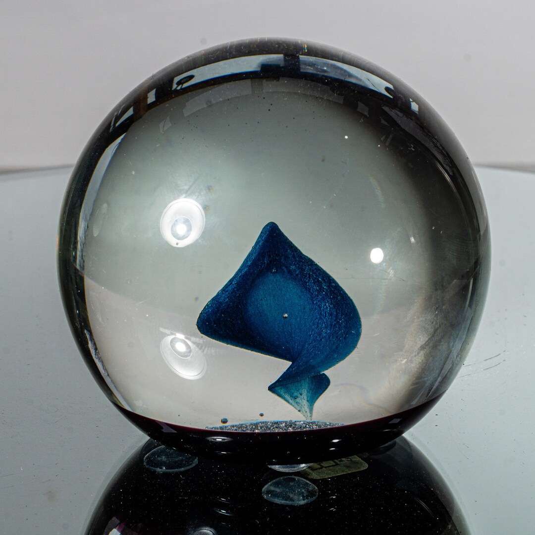 Colin Terris Caithness Artistic Paperweight ice Flame ltd. Edition Ø 7. ...