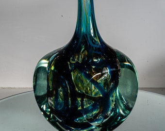 Michael Harris - Mdina - Künstlerische Designervase "Sea & Sand" - Signiert - Höhe 17 cm / 1,7 kg - Malta 1975