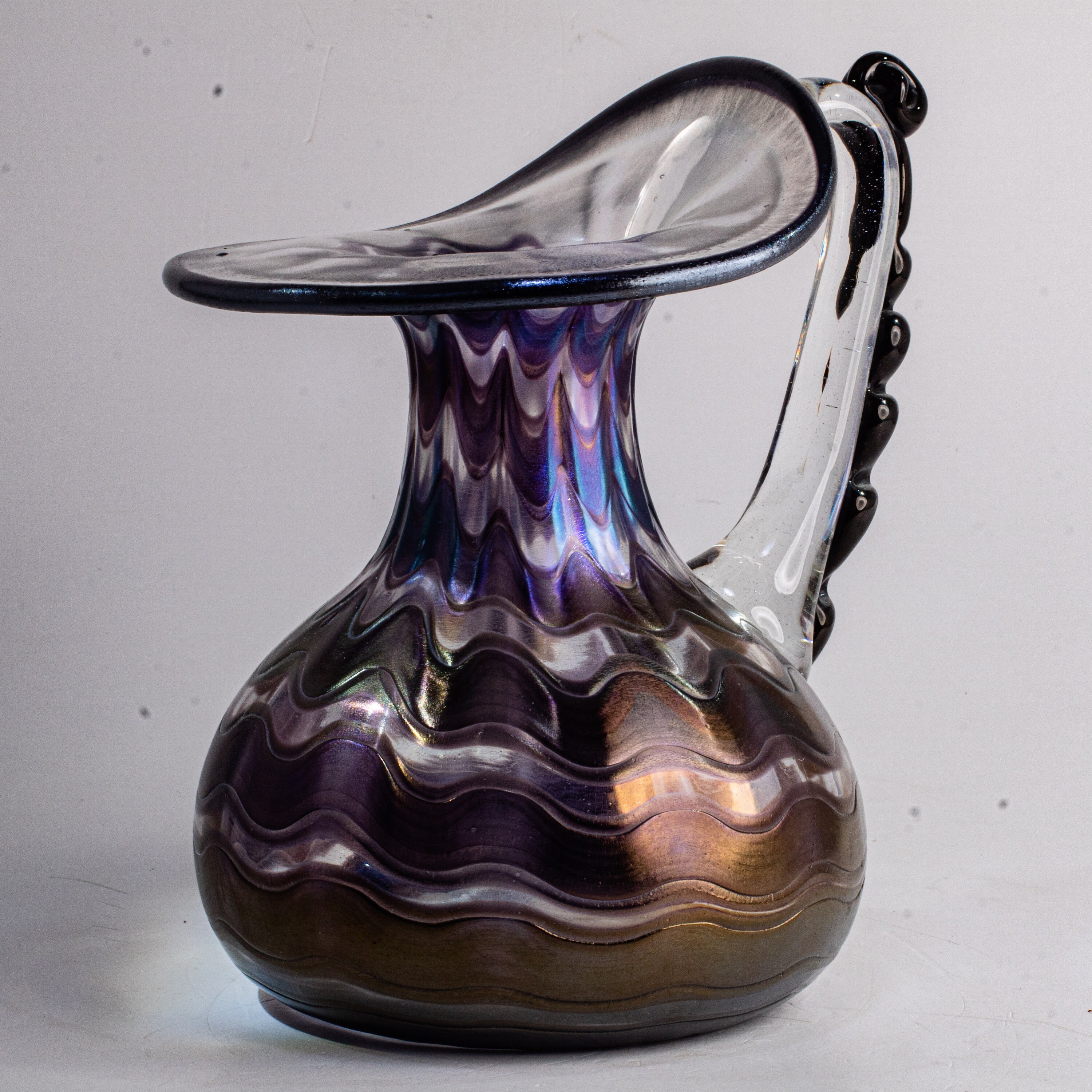 Anton Marek - Grenzglashütte - Artistic Vase / Jug (H 20 cm) - Germany 1990 - 1999