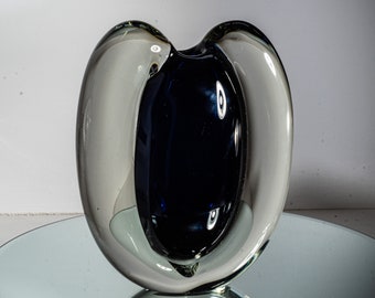 Jaakko Niemi - Nuutajärvi Notsjö - Signierte Mid Century Designervase - Höhe 17,5 cm / 1,4 kg - Finnland 1963