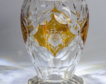 Siegfried Haertel (design) - Josephinenhütte / Huta Julia - Hand-cut vase - H 16 cm - Poland 1920 - 1970