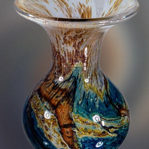 マルタ　イムディーナグラス　マイケルハリス作　 アートガラス　花瓶　一輪挿し Michael harris glass - Etsy 日本