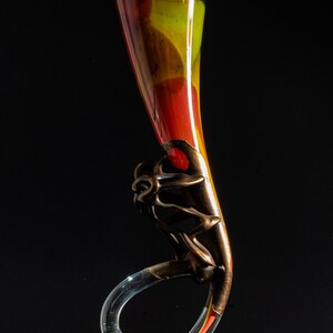 Filip Ravert - Large Cornucopia with Bronze Applications (Height 48 cm) - Romania 1980 - 1989