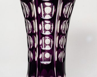 Nachtmann - Hand-cut Violet Vase (H 22 cm) - Germany 1950-1959
