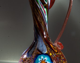 Dekorativer Zierkrug "Millefiori" - Höhe 13 cm - Italien 1960-1969