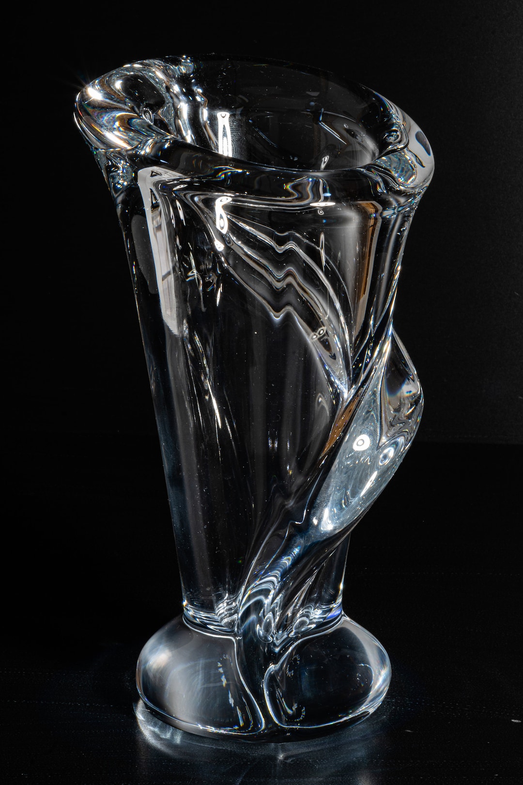 Cristallerie De Vanneslechatel Mid Century Designer Vase Height