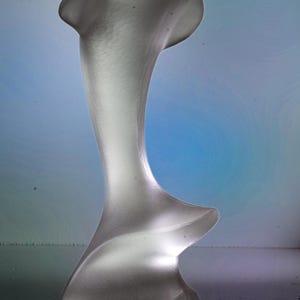 Christinenhütte (Schott Zwiesel) - Satin-finished dolphin - Height 20.5 cm - Germany 1960 - 1979