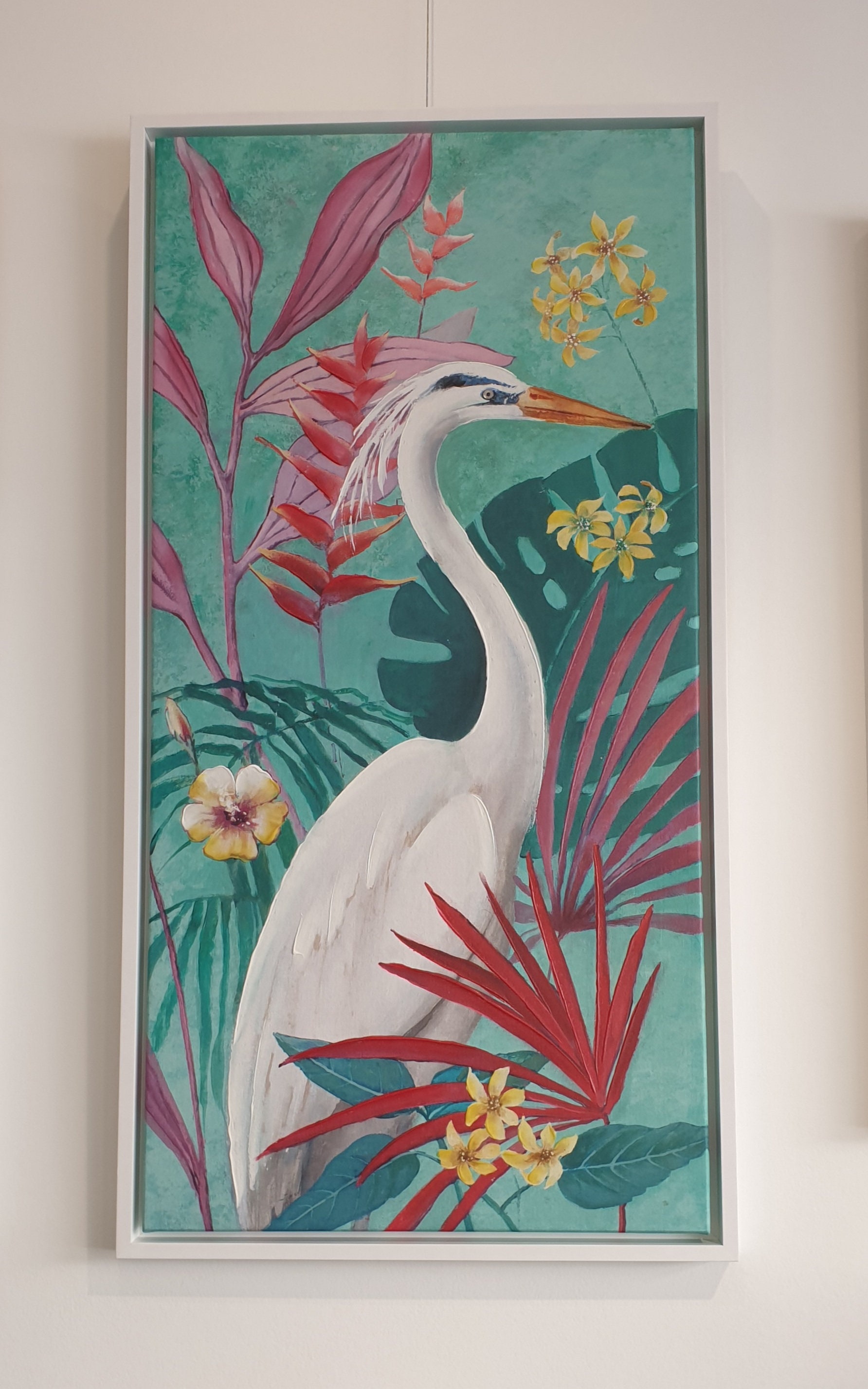 Tableau sur Toile Héron Blanc