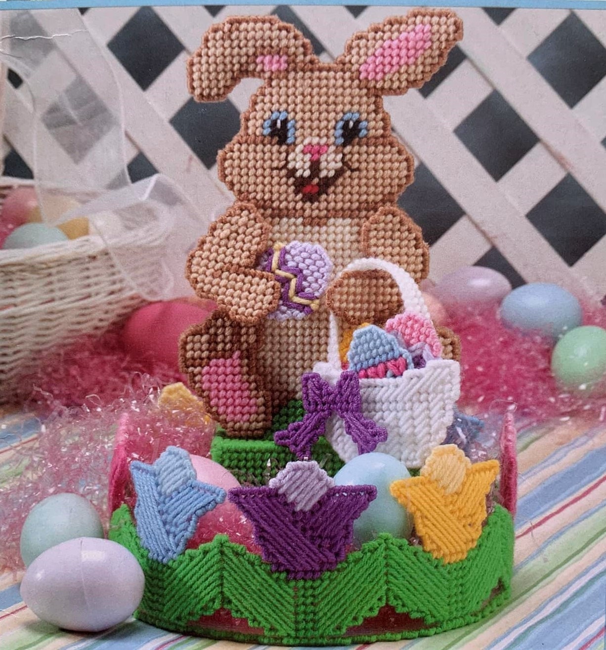 Vintage Plastic Canvas Easter Bunny Candy Dish Pattern Etsy