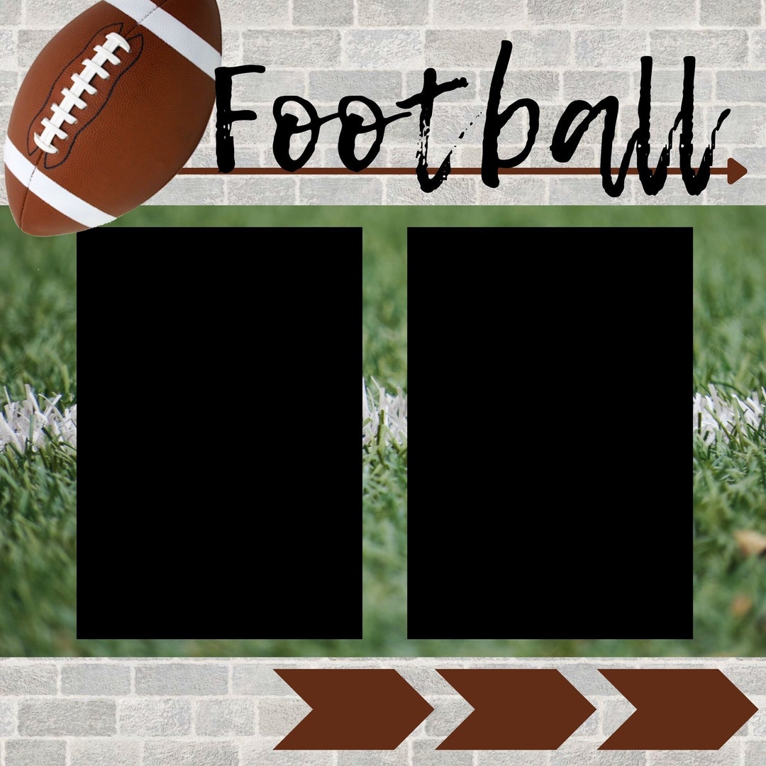 12x12 Football Scrapbook Page Digital Download Instant - Etsy