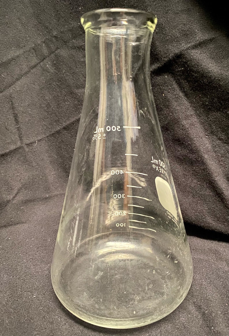 Vintage Pyrex Erlenmeyer Flask 500 Ml Etsy