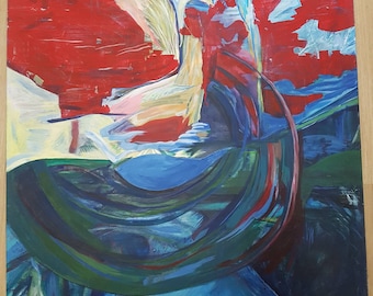 Large oil painting, modern art, handmade original
