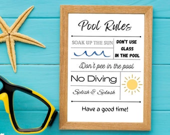 Pool rules sign (SVG/PNG/JPEG)