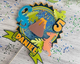 Dinosaur Shaker Cake Topper SVG | 3D Birthday Party (Digital File)