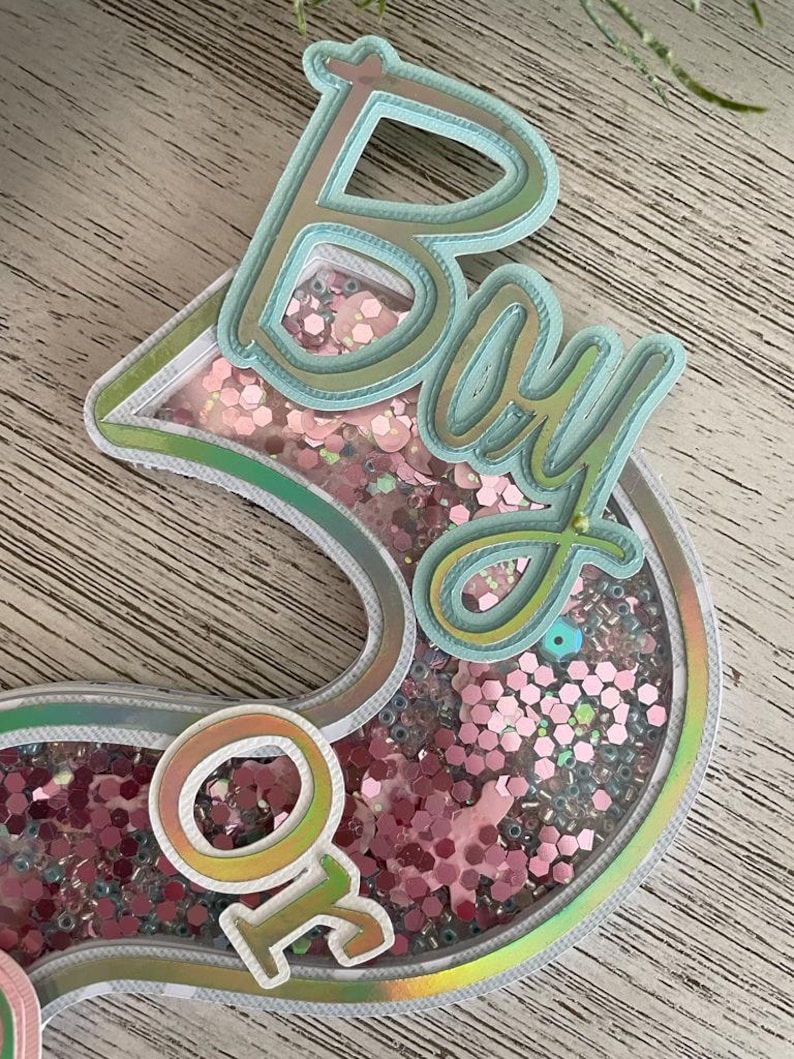 Gender Reveal | Baby Shower Cake Topper | Digital SVG File - Etsy