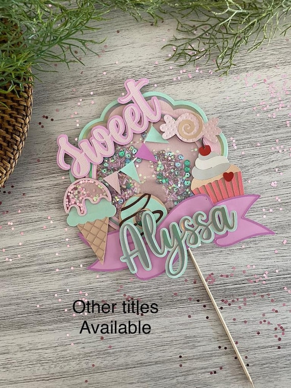 Candyland | Sweet One Cake topper | 3D cake topper with shaker | DIGITAL SVG file