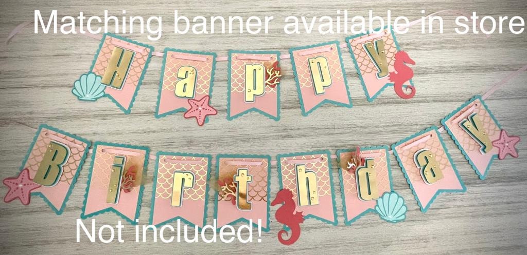 Mermaid Cake Topper and Gable (favor) Box | DIGITAL SVG DOWNLOAD - Etsy ...