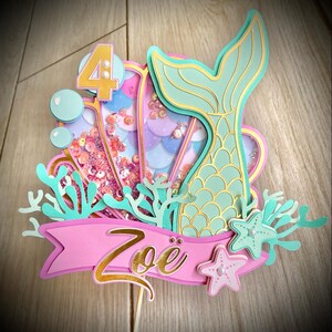Mermaid Cake Topper and Gable (favor) Box | DIGITAL SVG DOWNLOAD - Etsy