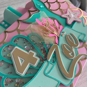 Mermaid Cake Topper and Gable (favor) Box | DIGITAL SVG DOWNLOAD - Etsy