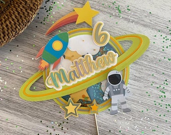 Galaxy Birthday Cake Topper | 3D Shaker SVG (Digital File)