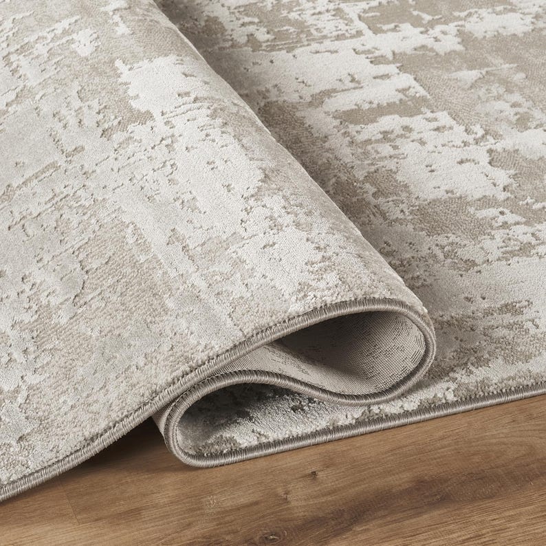 Kortpolig design vloerkleed Richmond, design vloerkleed vintage, L. Grijs afbeelding 3