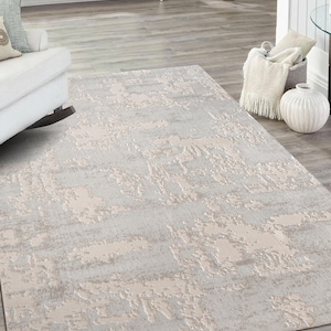 Designer living room carpet abstract pattern modern cream