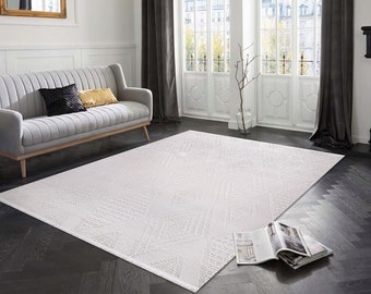 Hochflor-Teppich , Boho-Style Modern Cream_Cream