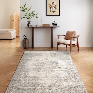Designer carpet living room carpet check pattern rectangular modern grey_cream