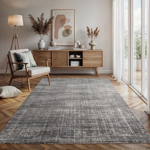 Designer Carpet Short Pile Versay Abstract Anthracite-Gray