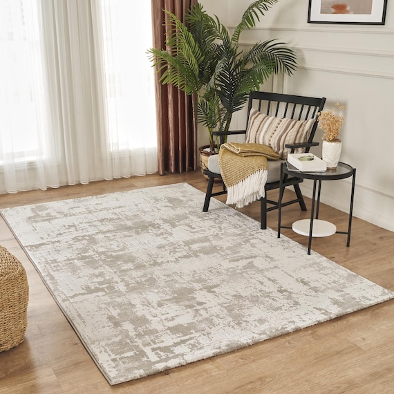 Kurzflor Designer Teppich Richmond Designer Teppich Vintage L.Grau
