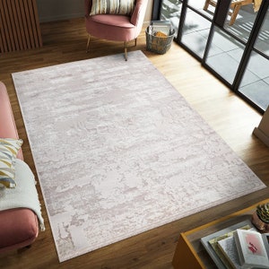 Designer wohnzimmer Teppich Abstrakte Musterung Modern Cream Bild 1