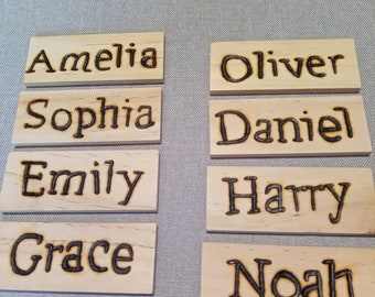 Wood Burn Name Plaques (4 inches)