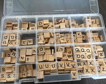 Scrabble wooden letters