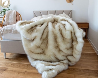 Extra weiche Kunstpelzdecke, Luxuspelzdecke Schönes Eco-Hochzeitsgeschenk für Sie