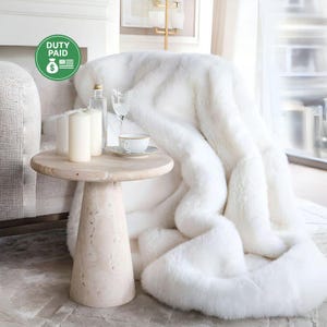 Cobertor pesado de pele sintética feito à mão – manta ecológica luxuosa e macia para sofá, cama, quarto e sala de estar | Taxas e impostos incluídos