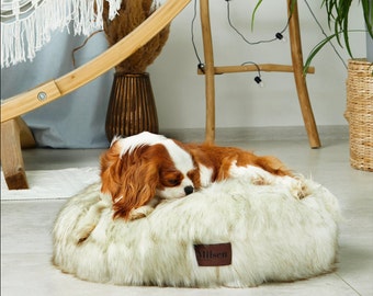 Handgefertigter Orthopädischer Memory-Schaumstoff Hundebett: Beruhigendes Kunstpelz-Haustiersofa, kundenspezifische Gebühren inbegriffen