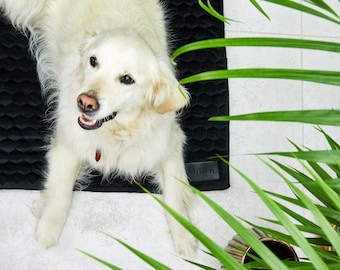 Blomst ™ Schwarzes wasserdichtes Reise-Hundebett: Tragbare Kistenmatte