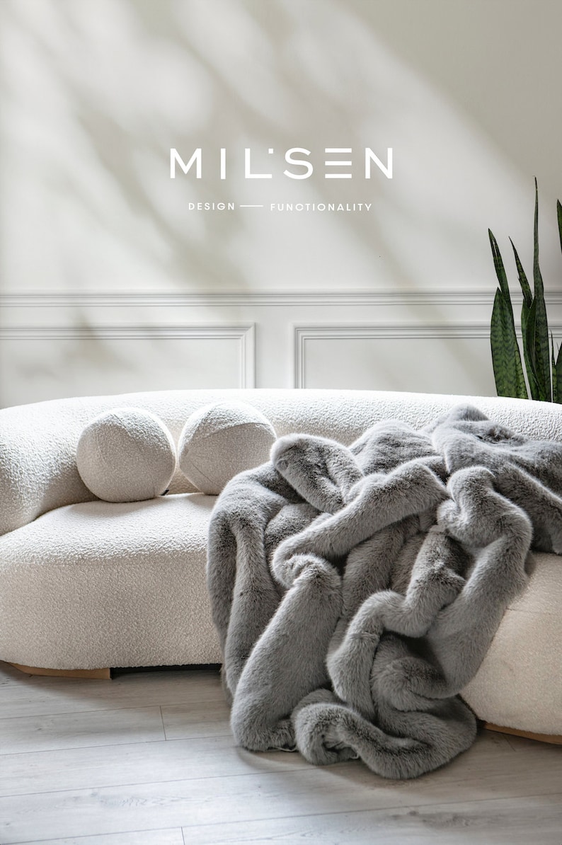 MilsenDesign Faux Fur Throw Blanket - Thumbnail 2