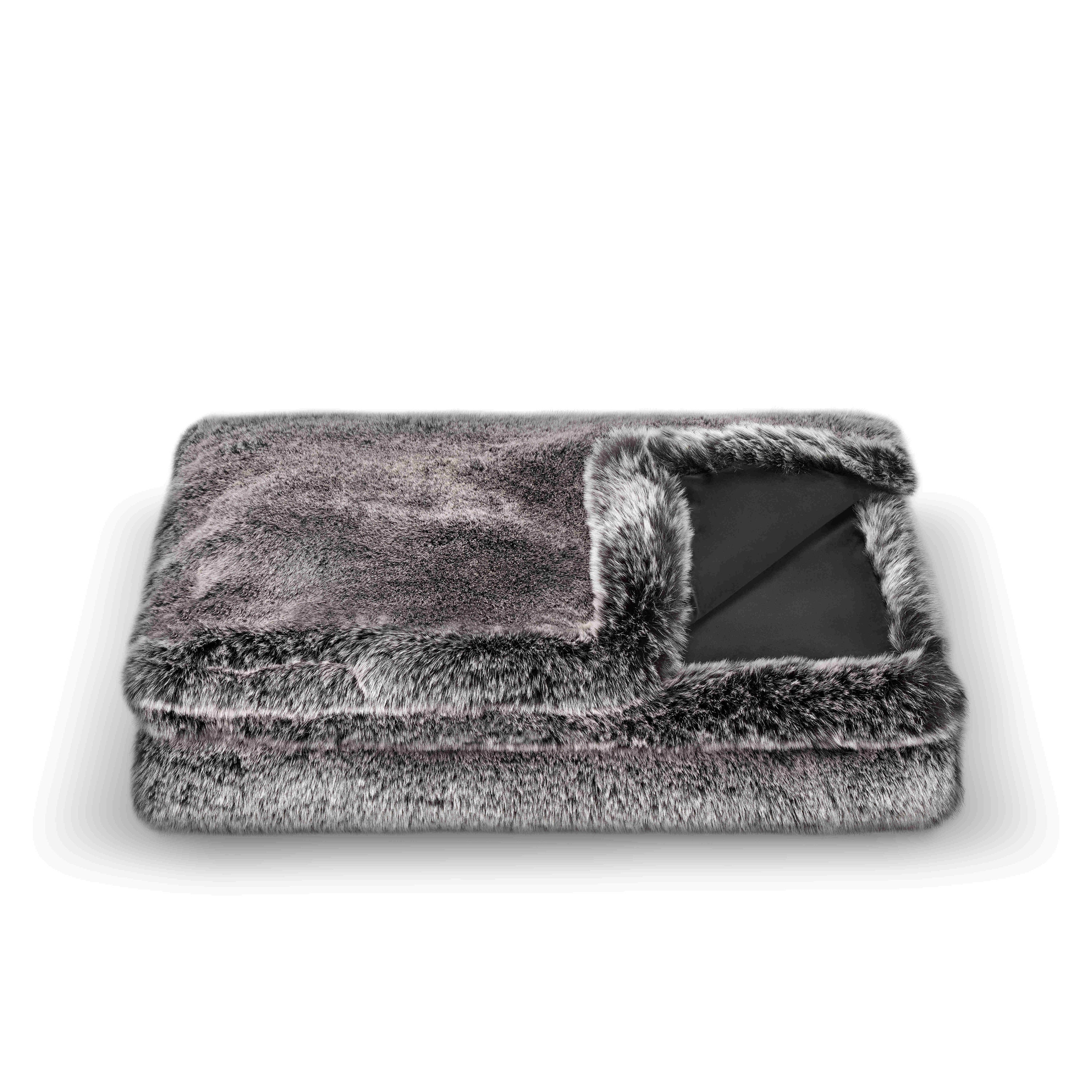 Premium Black Wolf Fur Blanket Faux Fur Blanket Soft Blanket Etsy