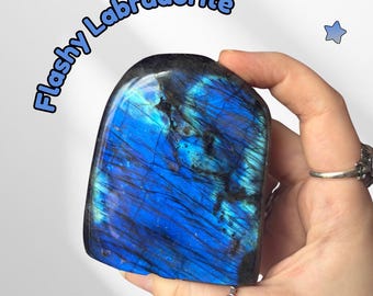 Electric Blue Flashy Labradorite Freeform
