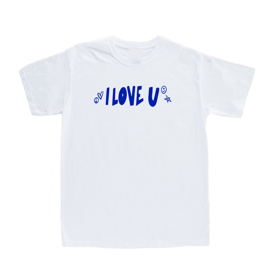 I Love U Graphic Tee Unisex Adult Clothing Y2K Shirt Summer - Etsy