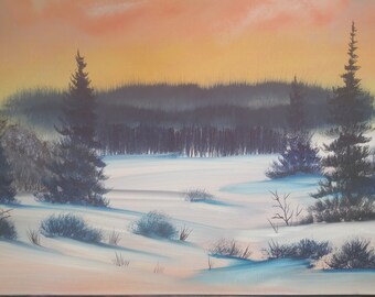 Winter Slopes 16x20 Oil Painting