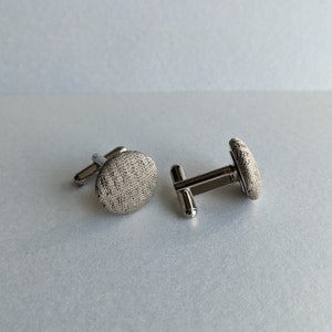 Beige Cuff links, Wedding cufflinks, Groomsmen gift, Wedding cufflinks, Wedding day cufflinks, Gift for father of groom, Anniversary gift