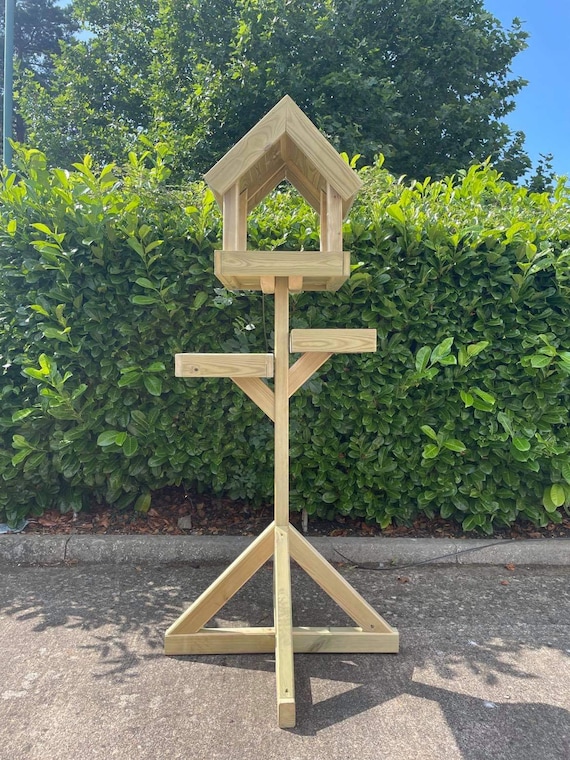 Handcrafted Wooden Bird Table Made From Sustainably Sourced Etsy UK