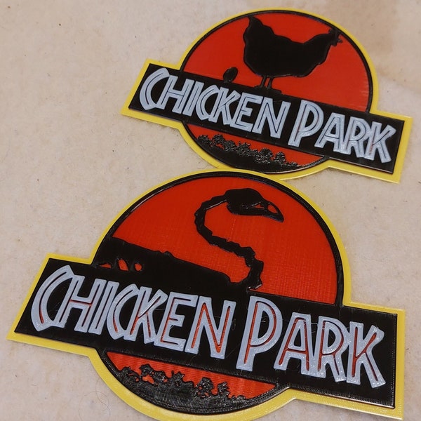 3D Printed "Chicken Park" Panel to Beautify the Chicken Coop - Unique Gift Idea!