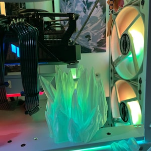 RGB Ice gpu support, icycles, stalactites, crystal, gpu stand, gpu bracket, ice decor, 3 PIN