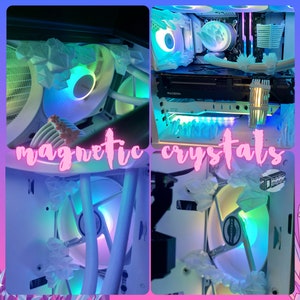 Customizable Magnetic Crystal // magnetic mod / no need to unscrew anything! / magnetic mod / crystal / fan cover gan grill fan shroud