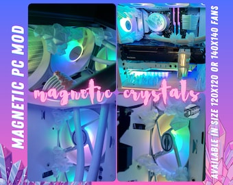 Customizable Magnetic Crystal // magnetic mod / no need to unscrew anything! / magnetic mod / crystal / fan cover gan grill fan shroud