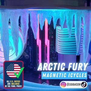 Estalactitas magnéticas para PC | Decoración para carcasas de ordenador impresa en 3D