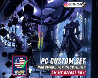 Custom PC Fan Shroud Set | Handmade 3D Print Gaming Accessories | Android Sci-Fi Design